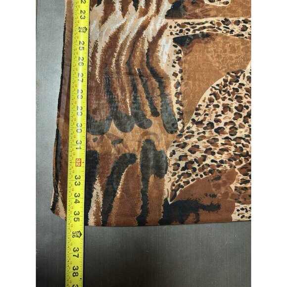 Symphony Statement Fashion‎ Scarf Safari Animal Print Cheetahs Brown Black Wrap - Picture 10 of 10